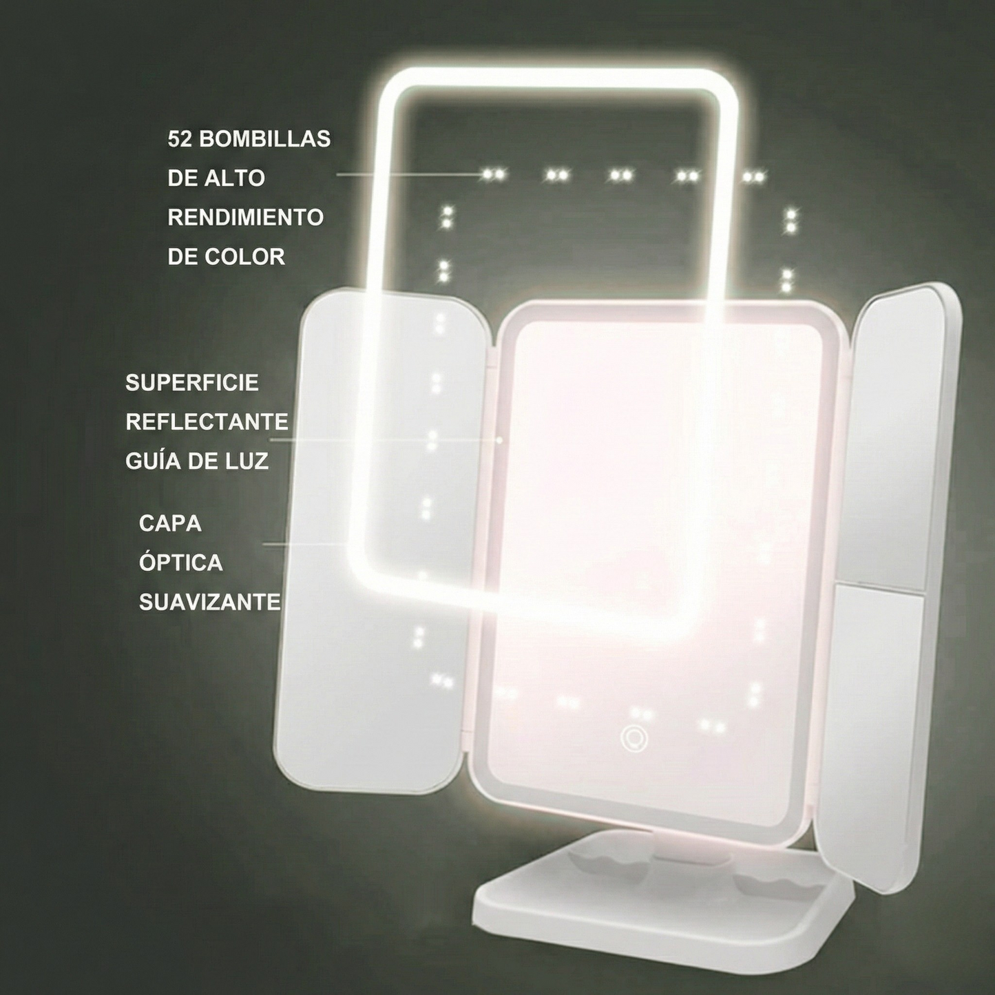 Espejo con iluminación LED