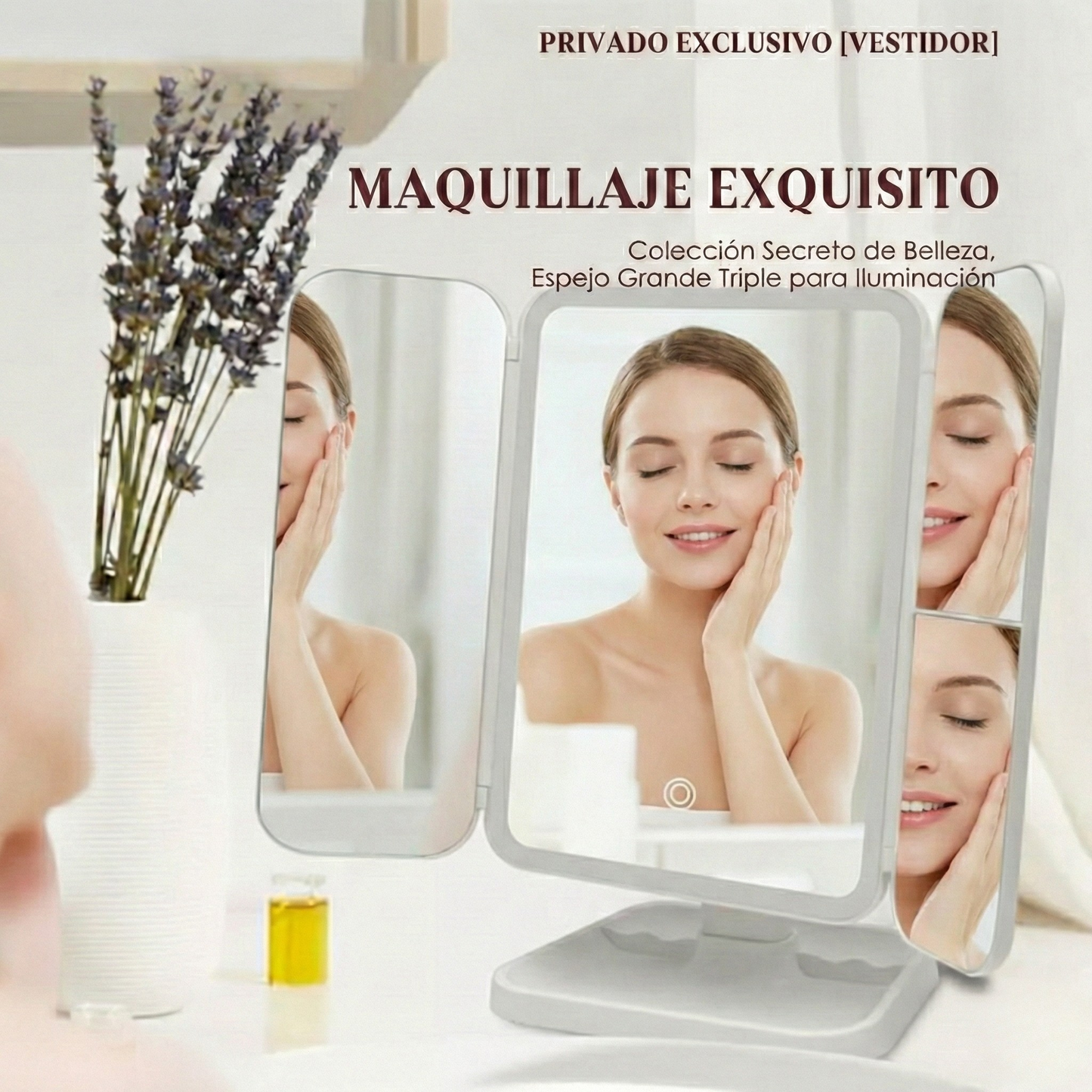 Espejo con iluminación LED